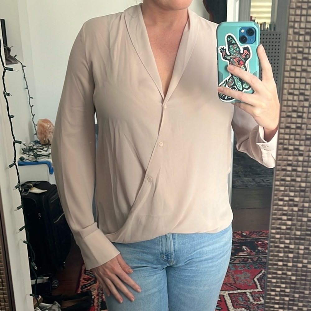 Chelsea28 Taupe Blouse